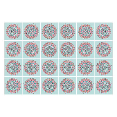 Autocolante gresie si faianta Mandale albastre