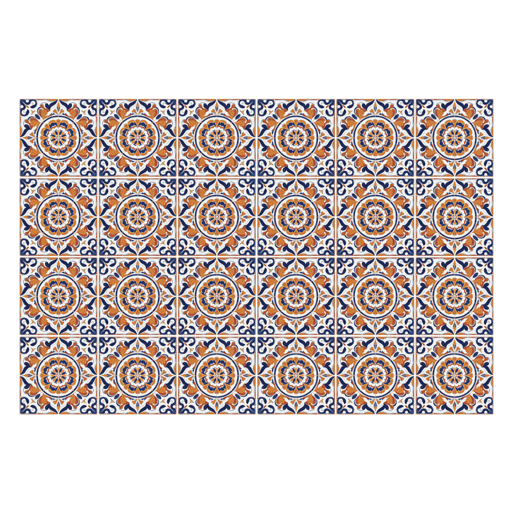 Autocolante gresie Ornamente florale în aranjament