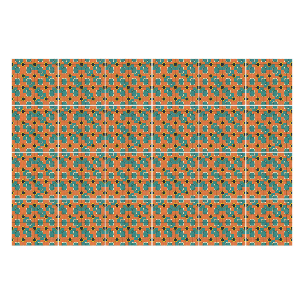 Autocolante pentru gresie Model retro vintage