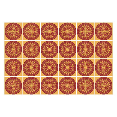 Autocolante pentru gresie Mandale în cercuri