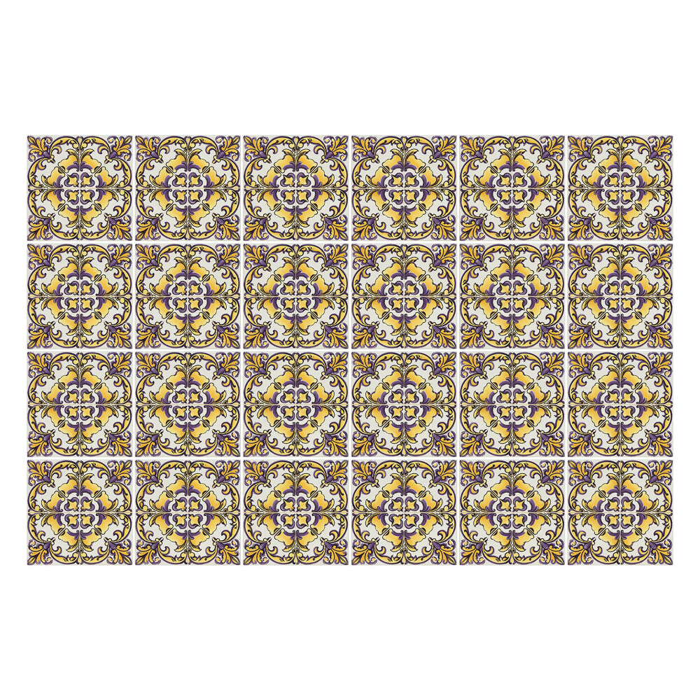 Autocolante gresie Ornamente florale într-o plasă