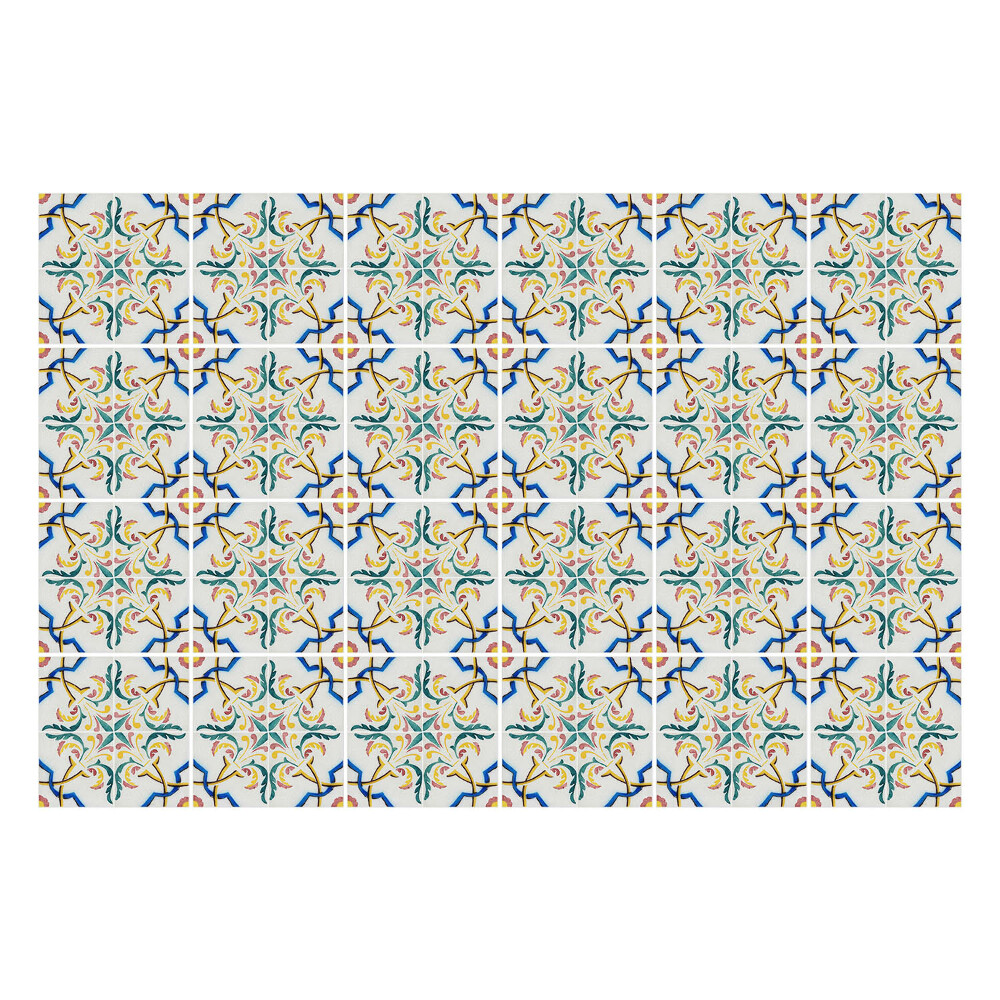 Autocolante gresie Ornamente florale în aranjament