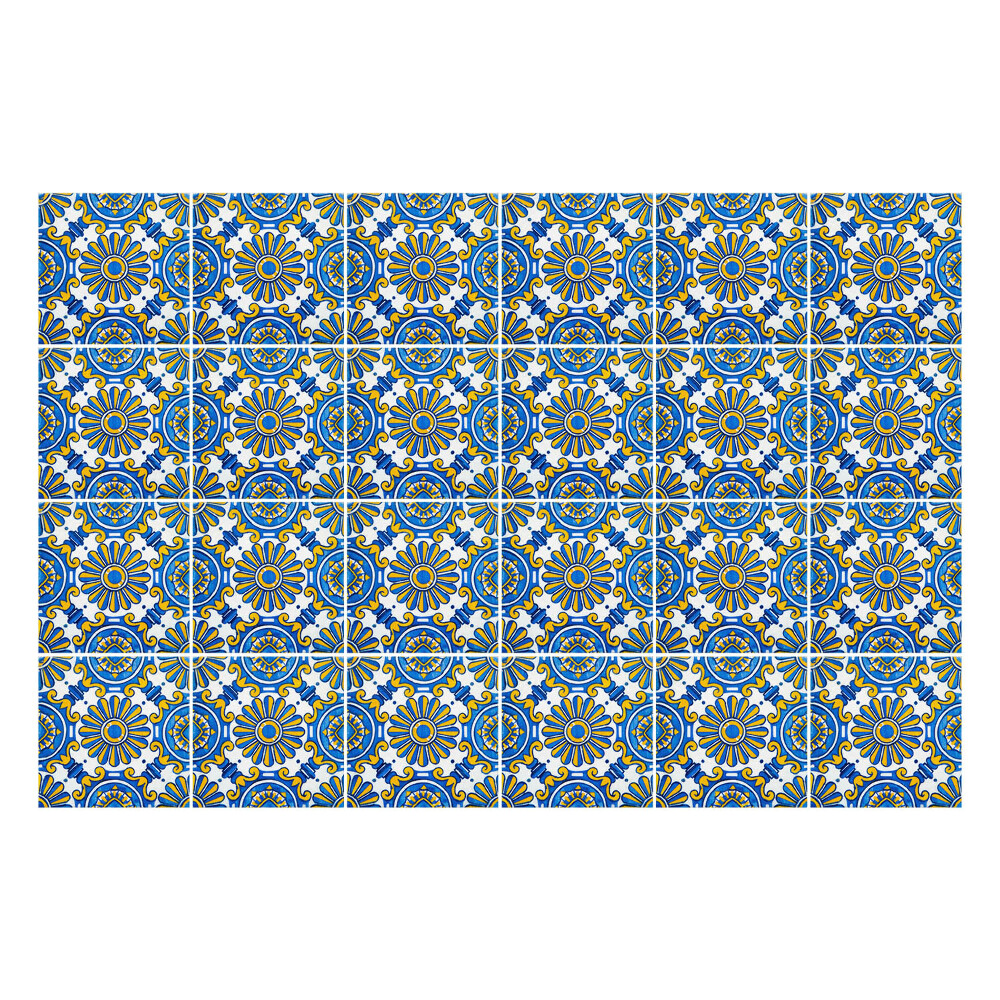 Autocolante gresie Flori bogat decorate