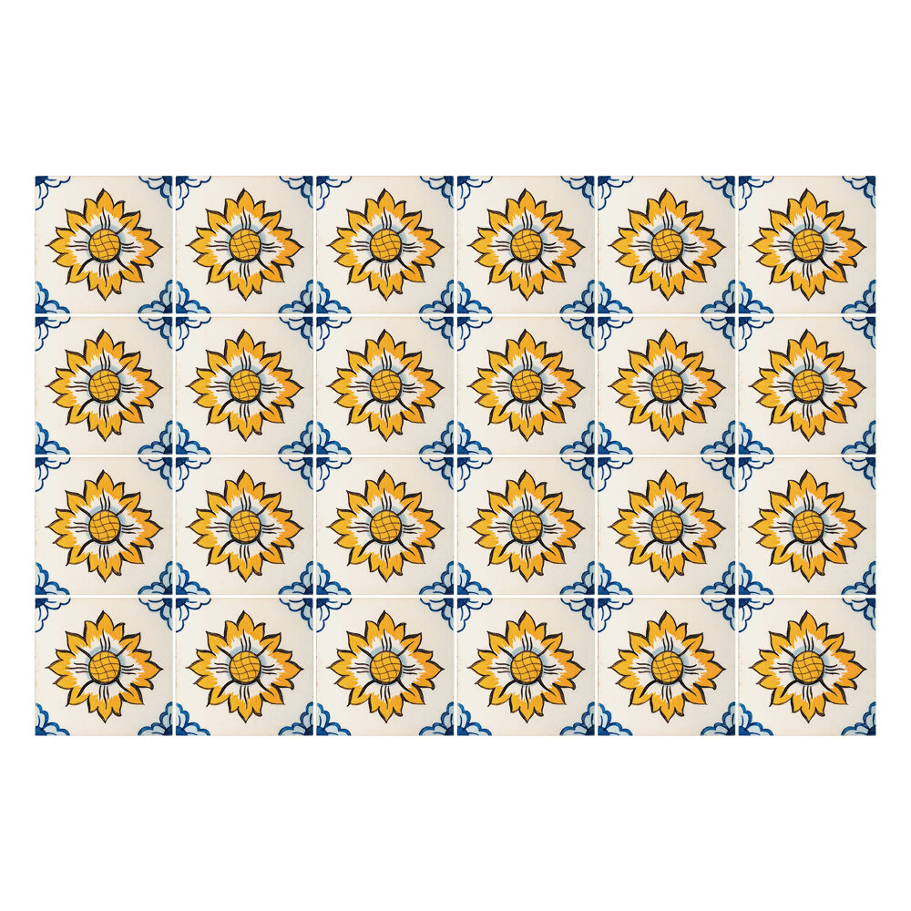 Autocolante pentru gresie Floarea-soarelui retro