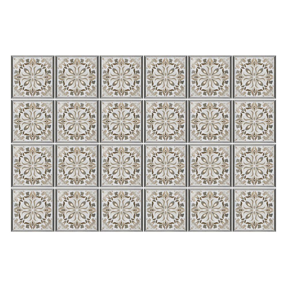 Autocolante gresie si faianta Plăci elegante cu motive florale