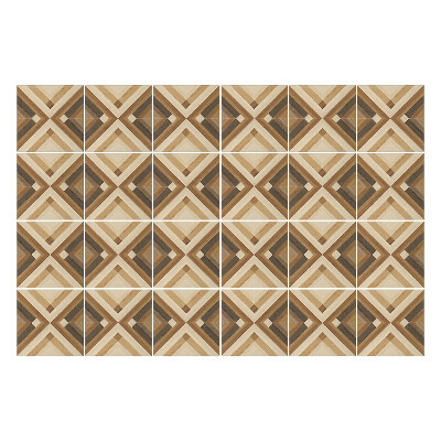 Autocolante pentru gresie Romburi din lemn într-un aranjament