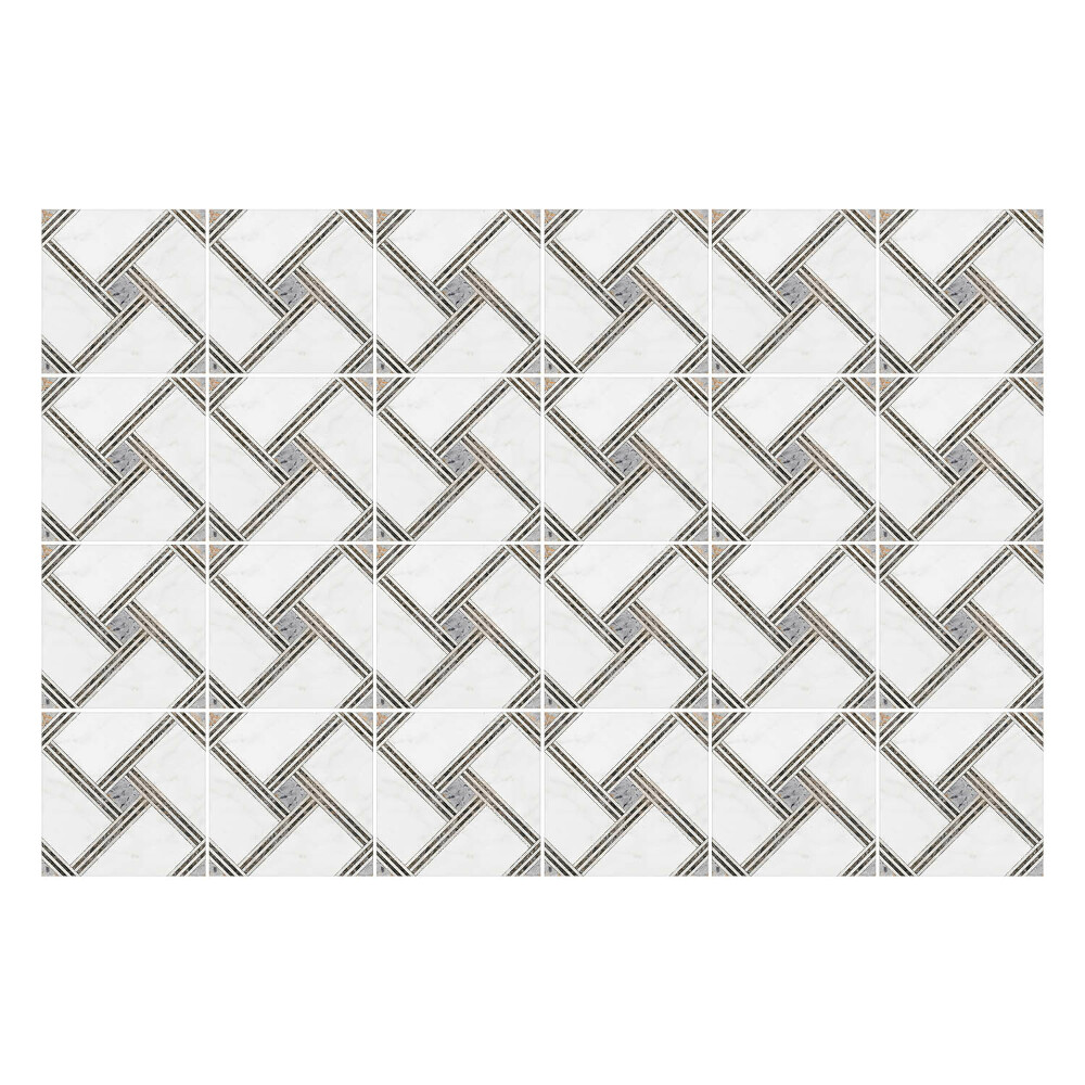 Autocolante pentru gresie Țesătură de romburi într-o plasă