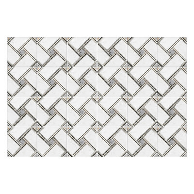 Autocolante pentru gresie Țesătură de romburi într-o plasă