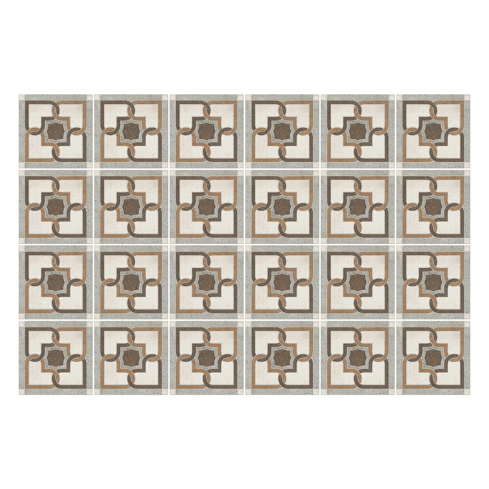 Autocolante gresie si faianta Flori geometrice într-o plasă