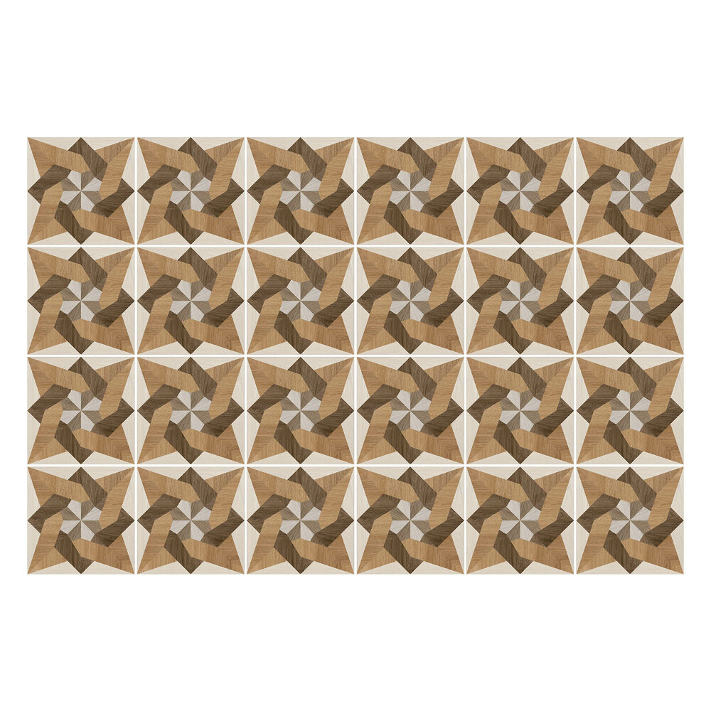 Autocolante pentru gresie Stele din lemn