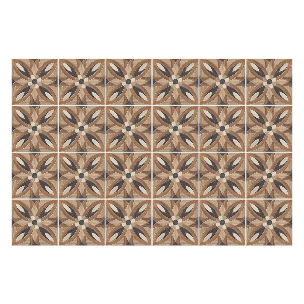 Autocolante gresie si faianta Motive florale din lemn