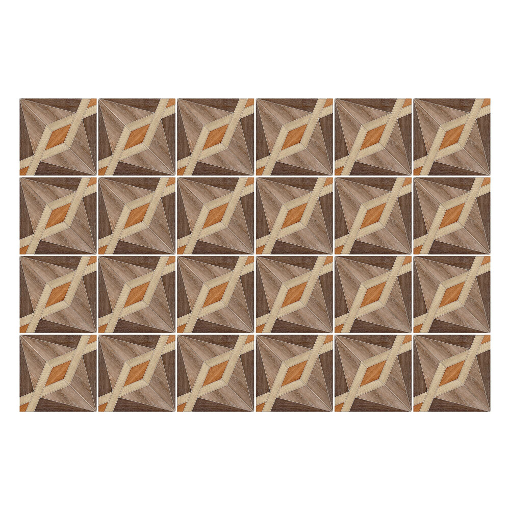 Autocolante gresie Geometria formelor din lemn