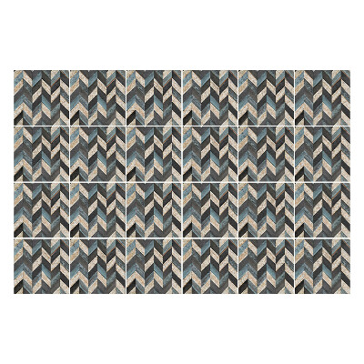 Autocolante pentru gresie Linii verticale în zig-zag