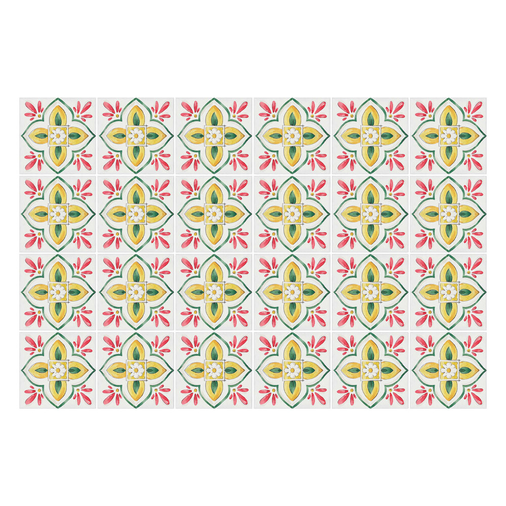 Autocolante gresie si faianta Ornamente florale în aranjament