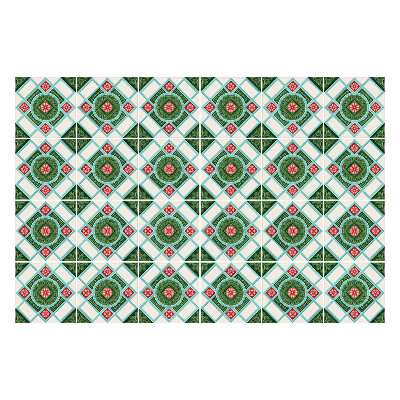 Autocolante gresie Motiv floral în romburi