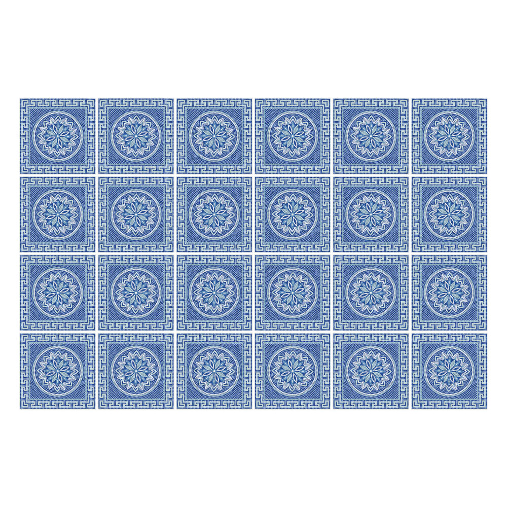 Autocolante pentru gresie Motiv floral într-o plasă