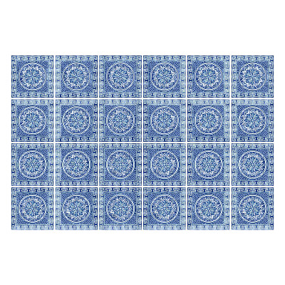 Autocolante pentru gresie Motiv floral într-o plasă