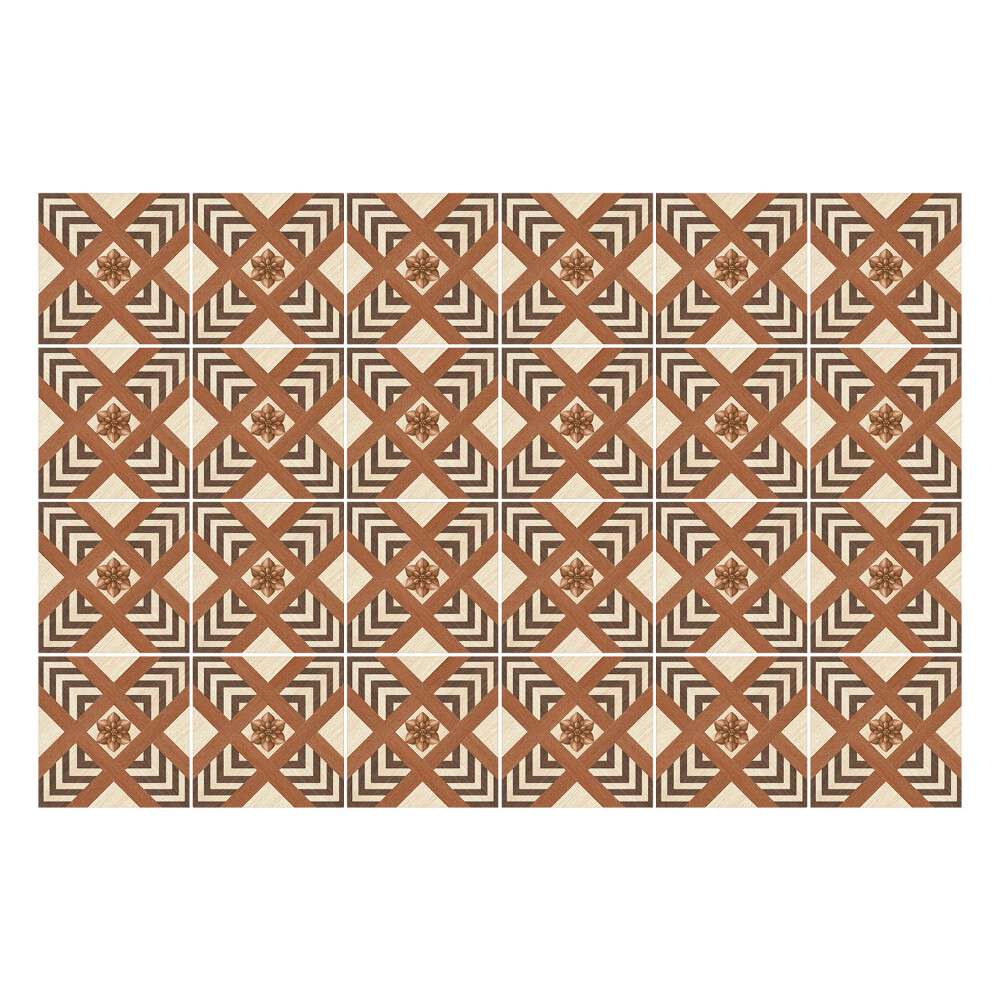 Autocolante gresie Romburi geometrice cu rame