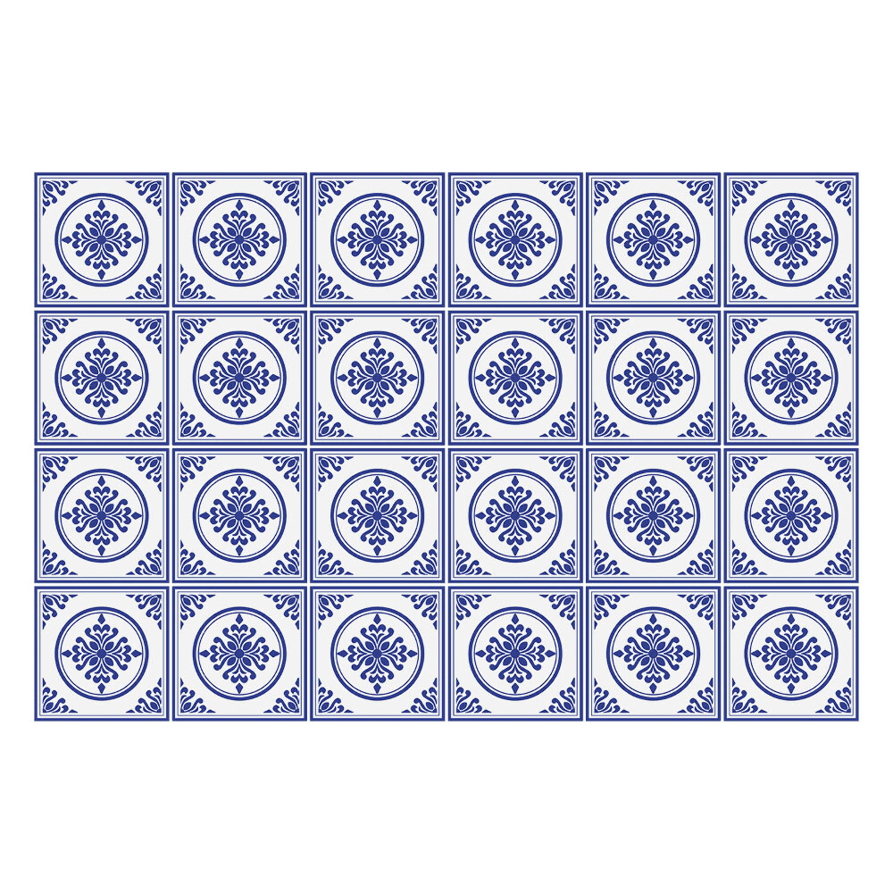 Autocolante gresie si faianta Ornamente clasice în pătrate