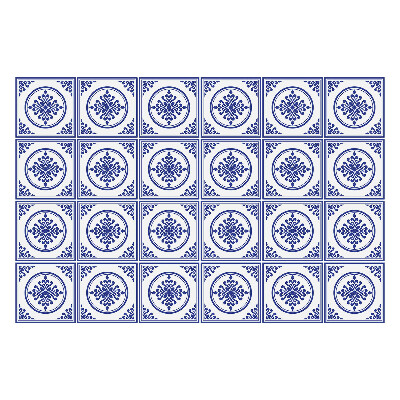 Autocolante gresie si faianta Ornamente clasice în pătrate