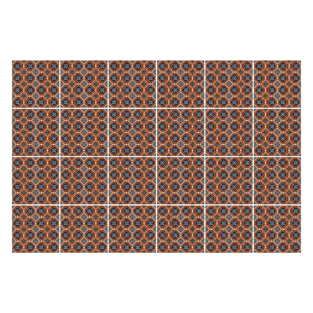 Autocolante gresie Romburi încrucișate cu detalii