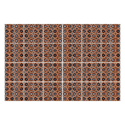 Autocolante gresie Romburi încrucișate cu detalii