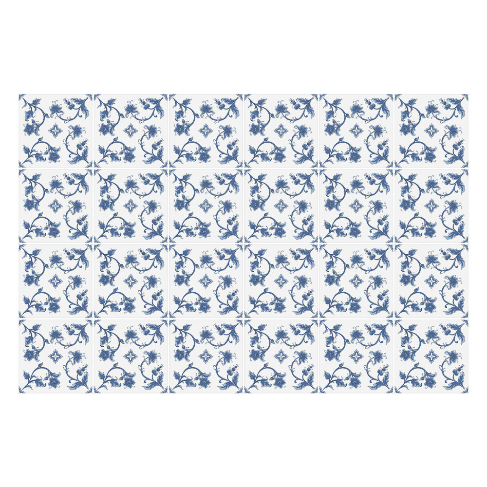 Autocolante gresie si faianta Flori și frunze mici