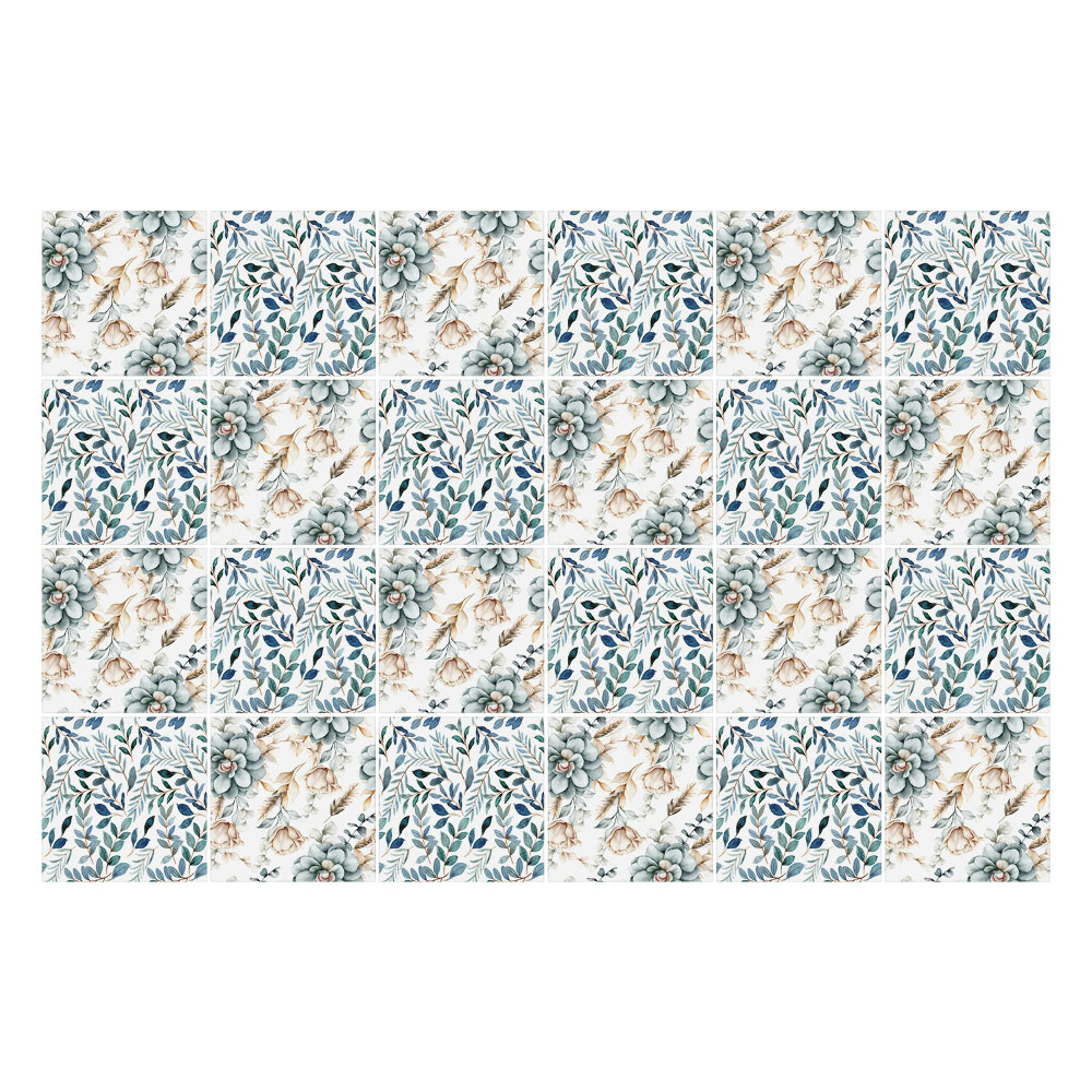 Autocolante gresie si faianta Motiv floral vegetal