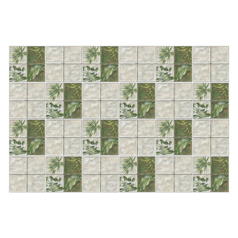 Autocolante gresie Frunze într-un aranjament cu plăci