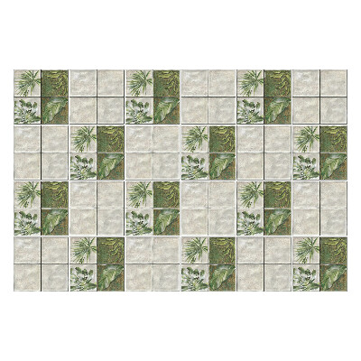 Autocolante gresie Frunze într-un aranjament cu plăci