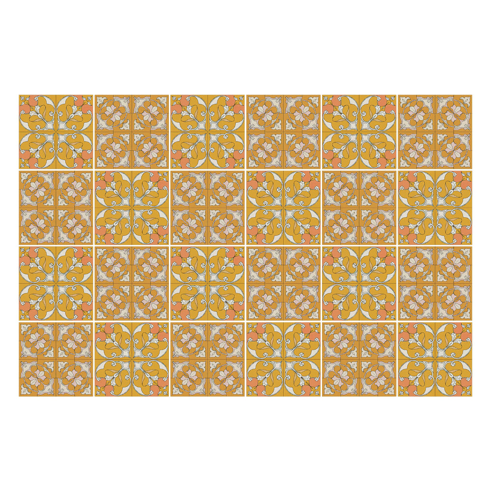 Autocolante gresie si faianta Motive florale în rame