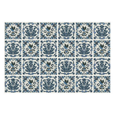 Autocolante pentru gresie Flori și păsări din natură