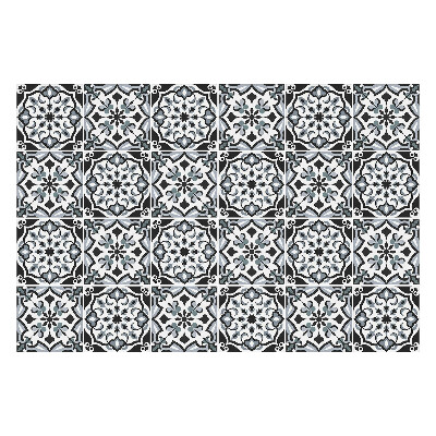 Autocolante gresie Ornamente florale în cercuri