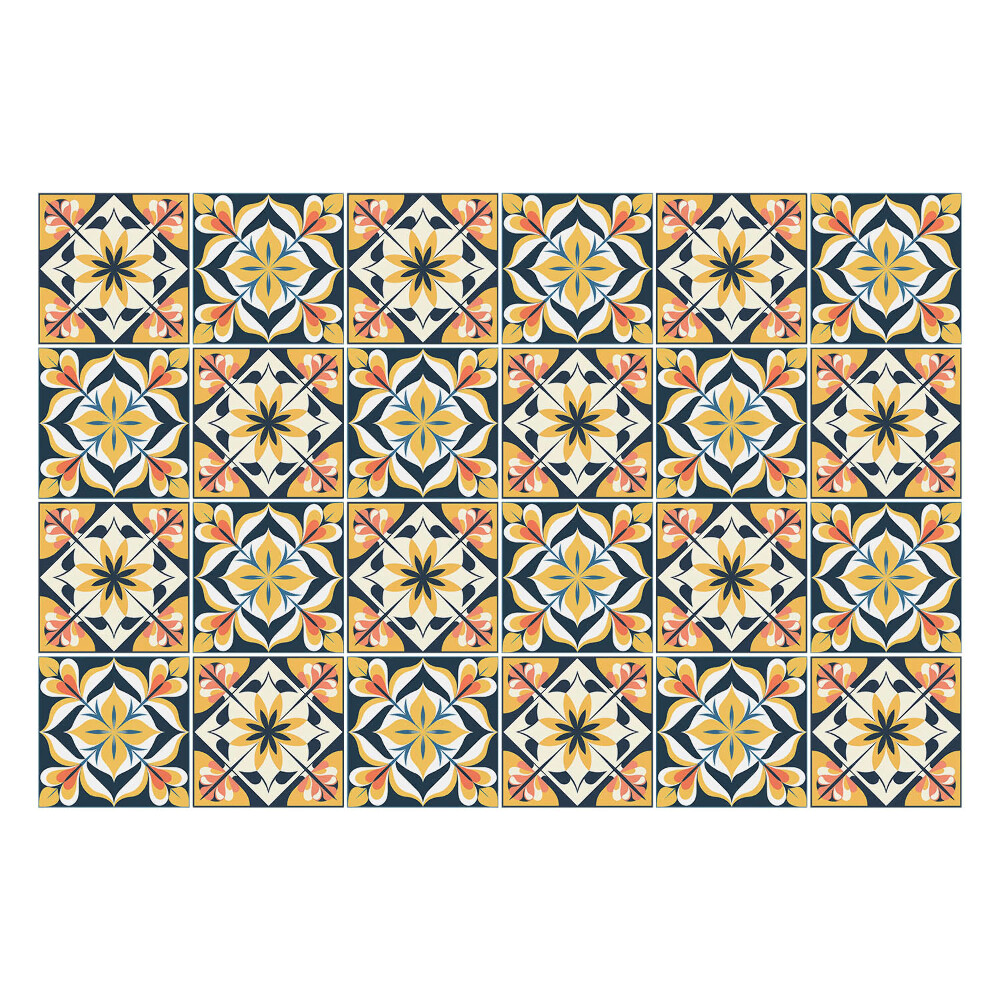 Autocolante gresie si faianta Motive florale în aranjament