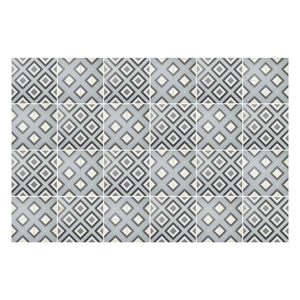 Autocolante gresie Romburi geometrice într-o grilă