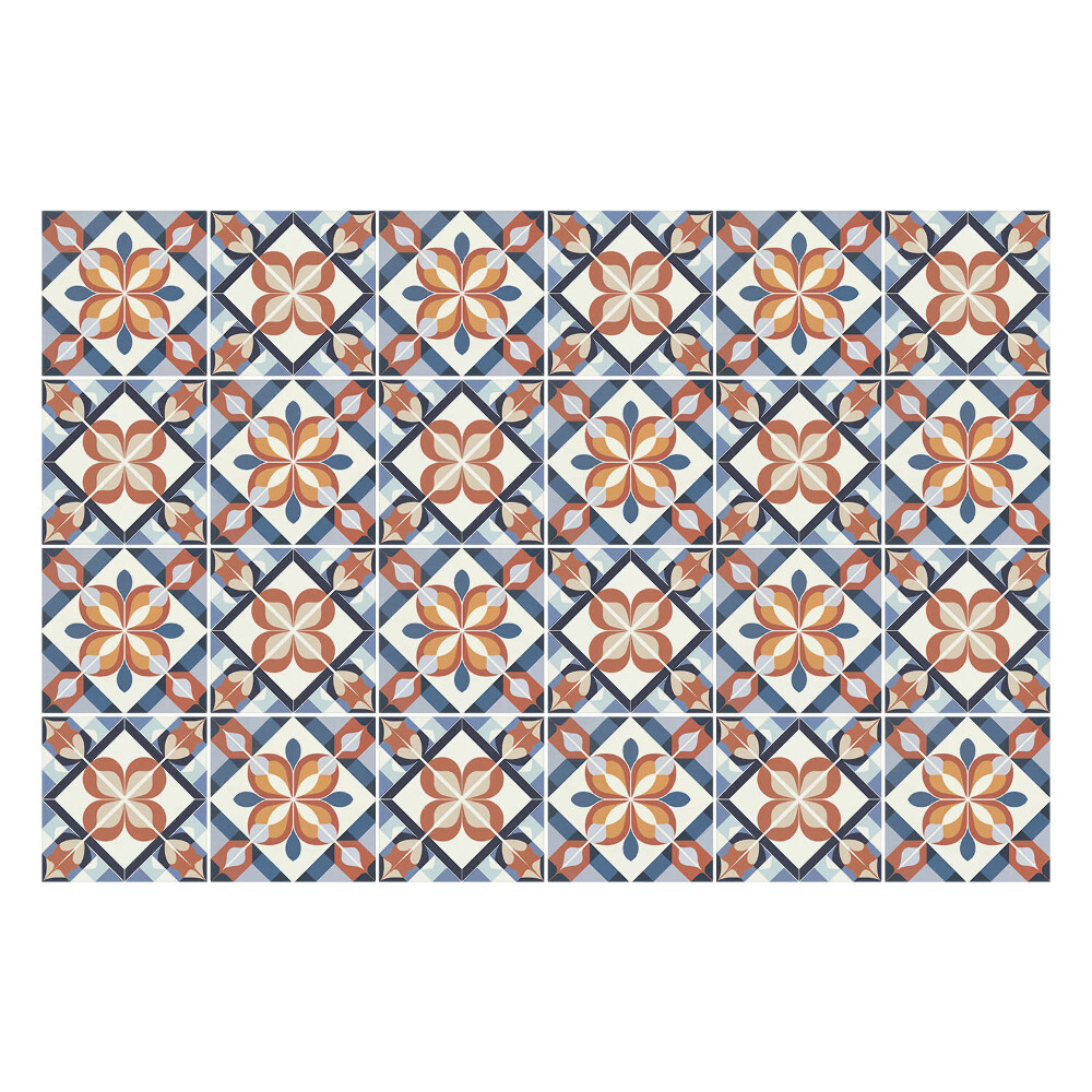 Autocolante gresie Motive florale într-o plasă