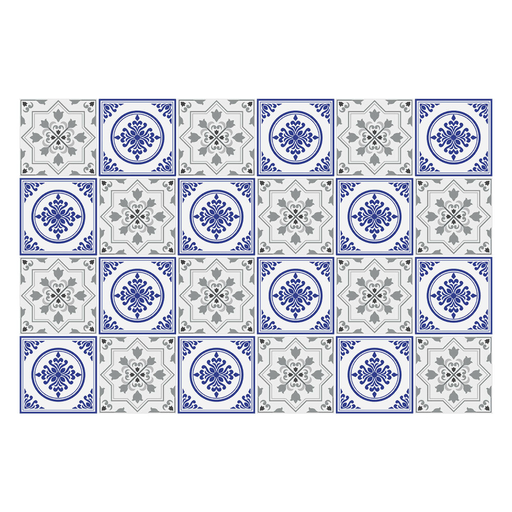 Autocolante pentru gresie Plăci clasice cu ornamente