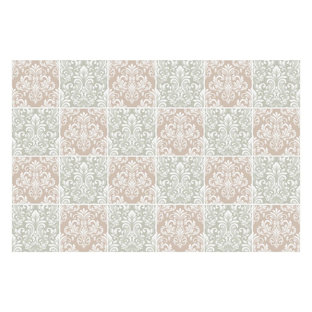 Autocolante pentru gresie Ornamente florale elegante