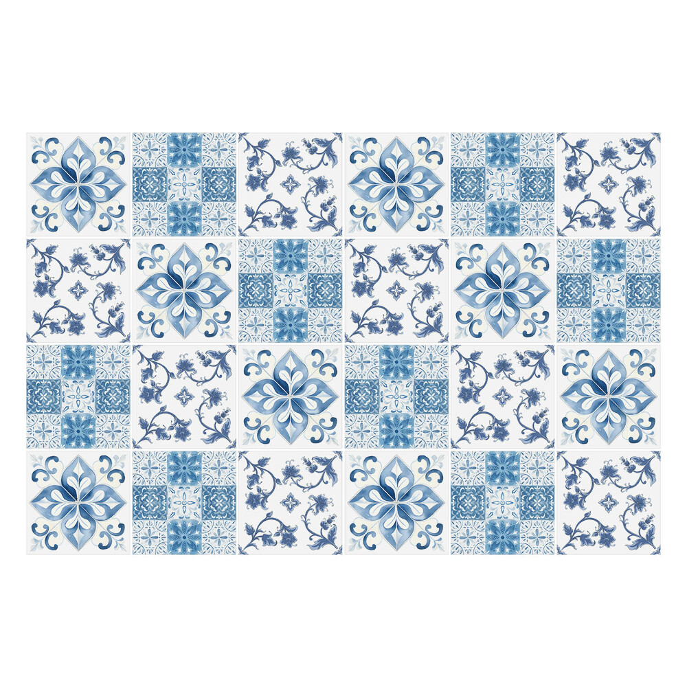 Autocolante pentru gresie Plăci clasice cu ornamente