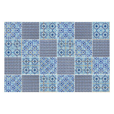 Autocolante pentru gresie Decorațiuni mici albastre