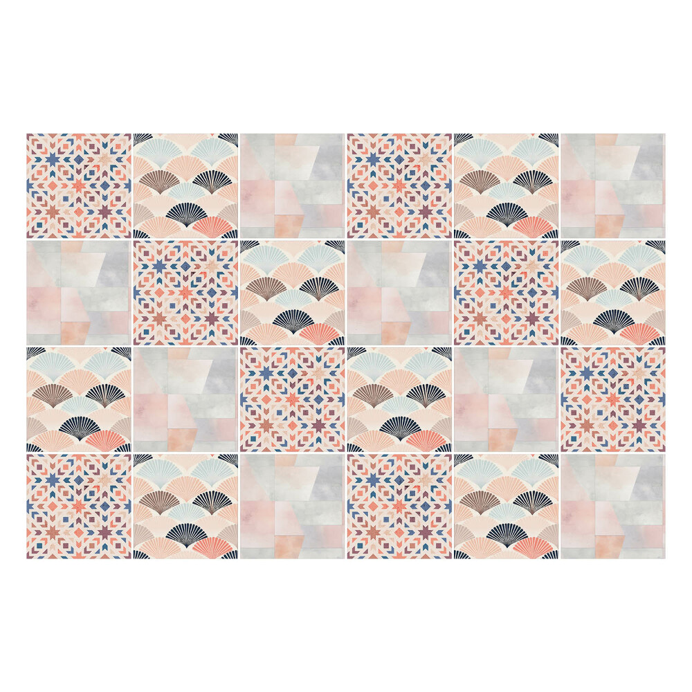 Autocolante pentru gresie Mozaic pastelat de modele