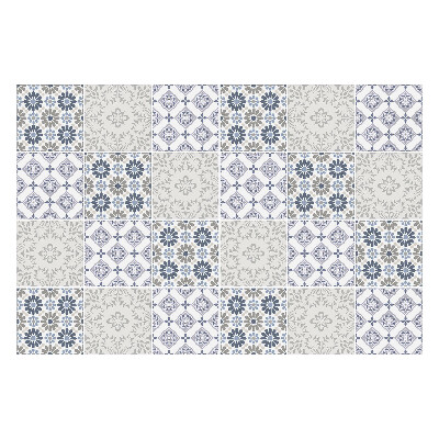 Autocolante gresie si faianta Motive florale în carouri