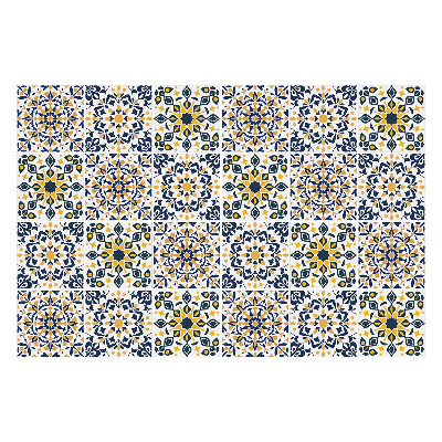 Autocolante gresie Flori și frunze geometrice