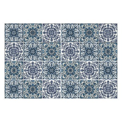 Autocolante pentru gresie Ornamente florale într-o plasă