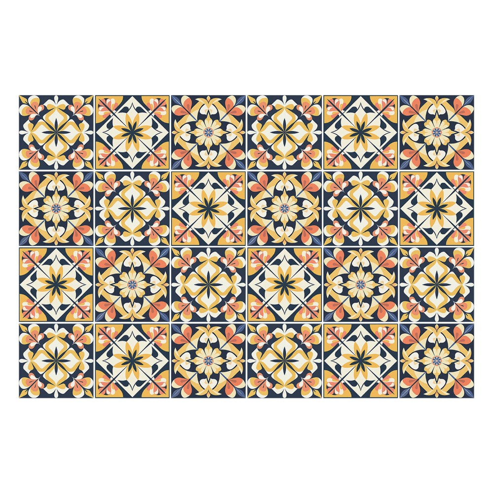 Autocolante gresie Mozaic retro cu model