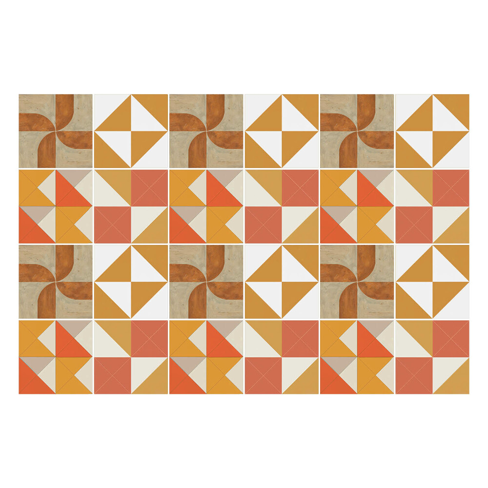 Autocolante pentru gresie Geometrie cu triunghiuri