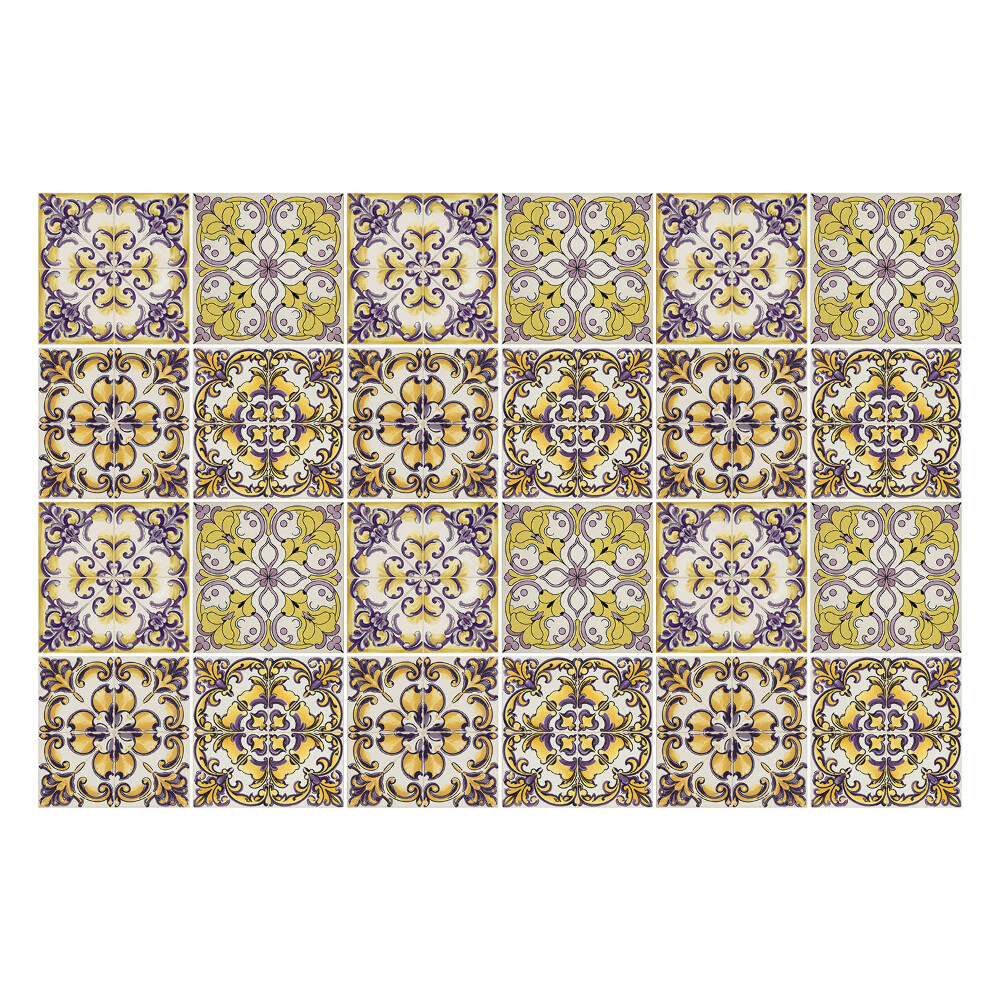 Autocolante gresie Ornamente florale în aranjament