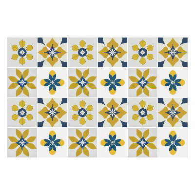 Autocolante gresie si faianta Flori pe plăci