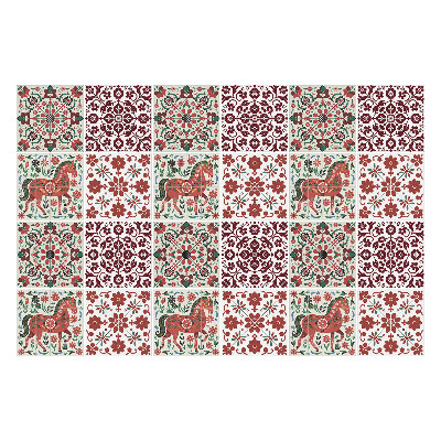 Autocolante gresie si faianta Cai și flori populare