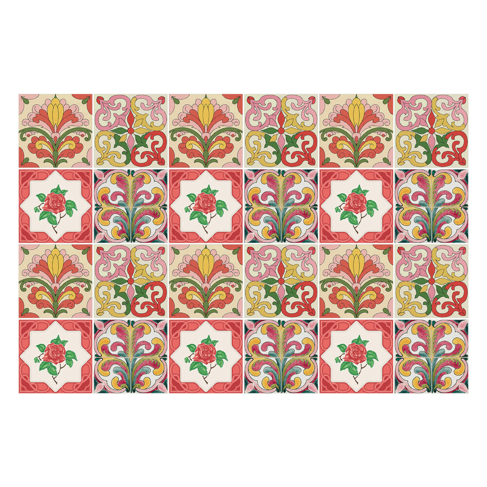 Autocolante gresie si faianta Ornamente florale